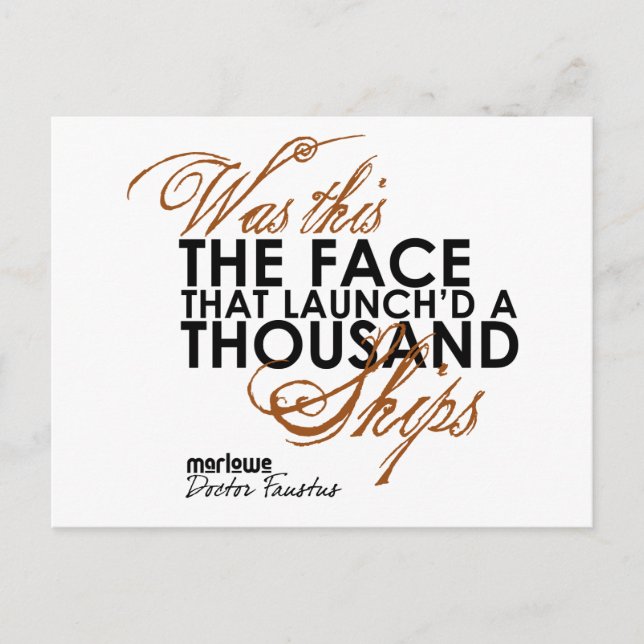 Doctor Faustus Zitat Postkarte (Vorderseite)