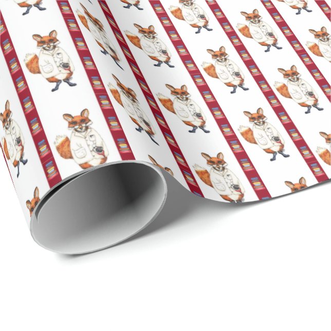Doctor Fox Wrapping Paper Geschenkpapier (Rolleneckpunkt)