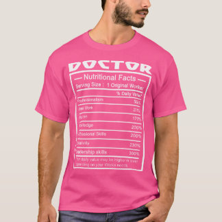 Doctor Funny Job Title Worker Nutrition Fakten Doc T-Shirt