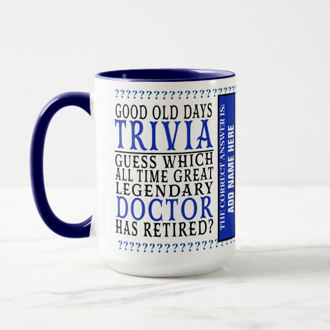 Doctor Funny Personalisiert Remüde, müde Tasse (Links)