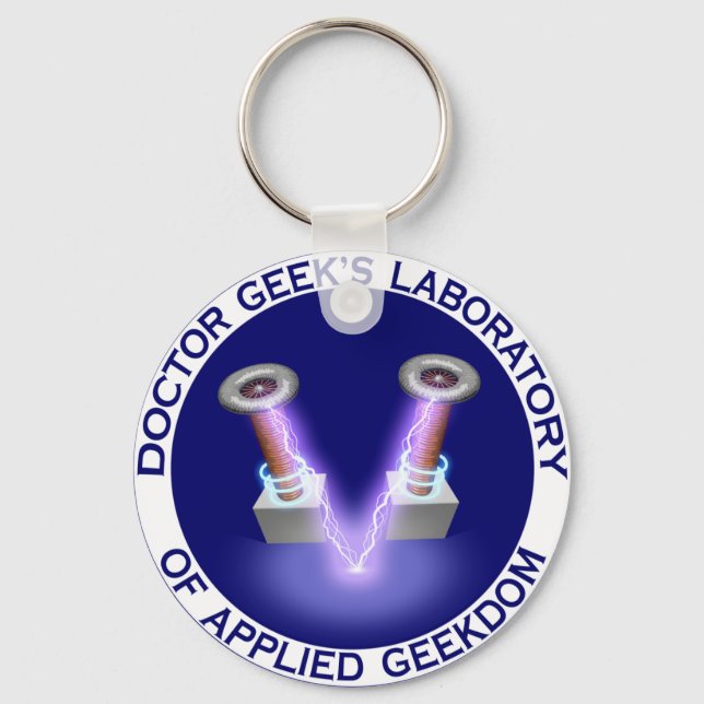 Doctor Geek's Laborlogo Schlüsselanhänger (Vorderseite)