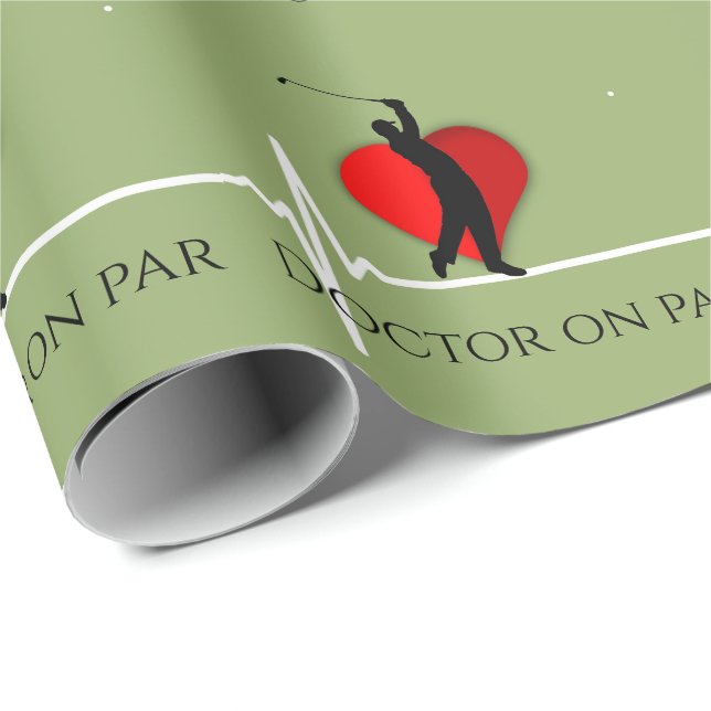 Doctor golf ekg line geschenkpapier (Rolleneckpunkt)