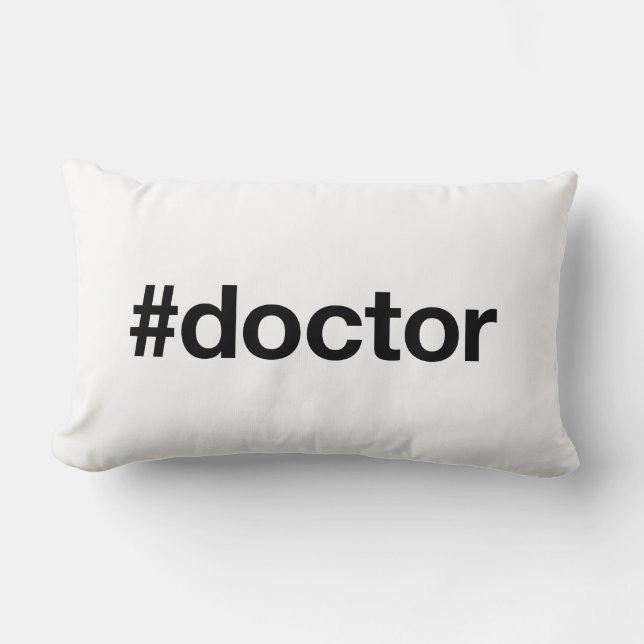 DOCTOR Hashtag Lendenkissen (Vorderseite)