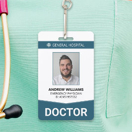 Doctor Hospital Medical Staff ID Badge Ausweis