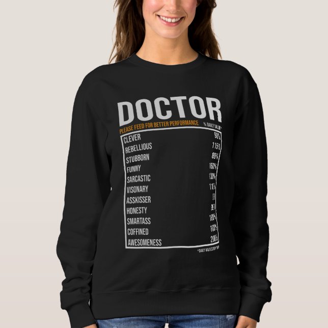 Doctor Job Daily Value  Doctor Sweatshirt (Vorderseite)