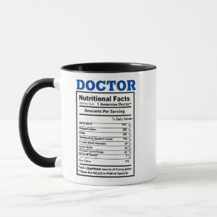 Doctor Jokes ernährungsphysiologische Fakten Medi Tasse