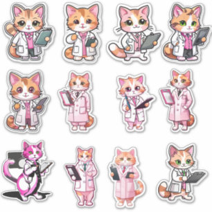 Doctor Kitty Stickers Aufkleber