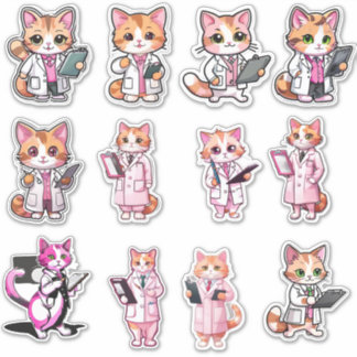 Doctor Kitty Stickers Aufkleber