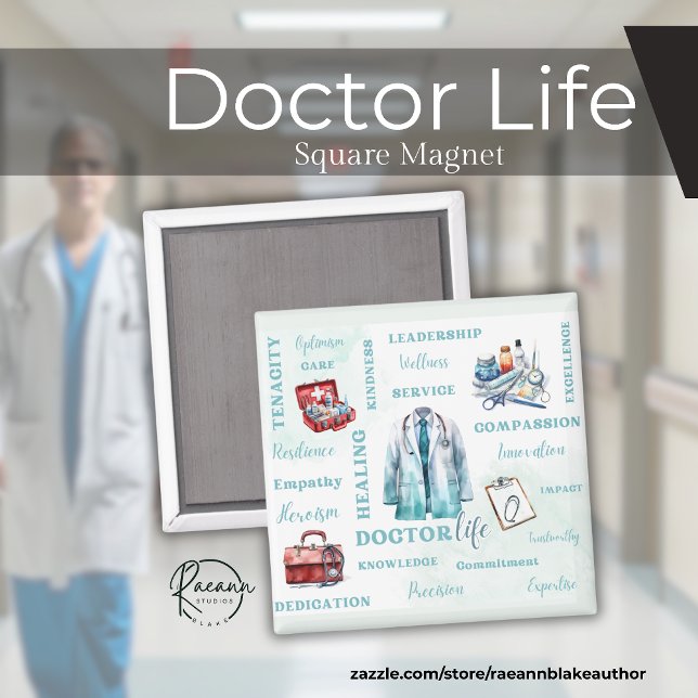 Doctor Life Square Magnet (Von Creator hochgeladen)