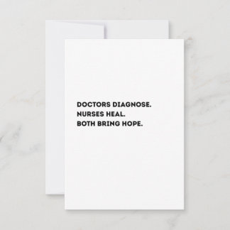 Doctor & Nurse Definition Card – Heartfelt  Dankeskarte