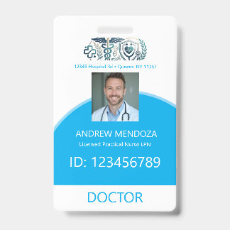 Doctor Physicians Hospital Employee Tag & Badges Ausweis