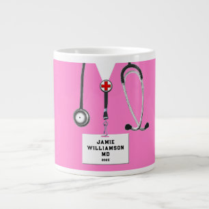 Doctor Pink Scrubs Geschenk Jumbo-Tasse