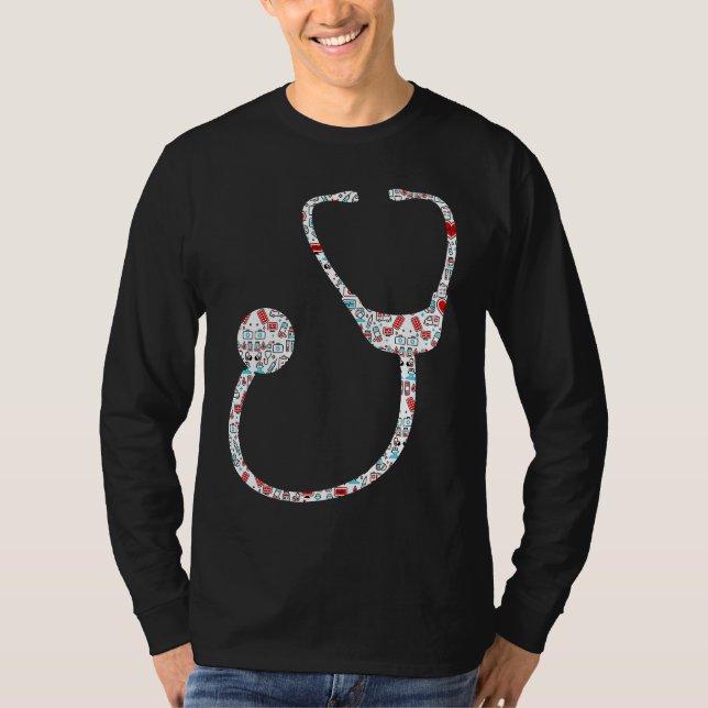 Doctor Stethoscope Medical School Students Doctors T-Shirt (Vorderseite)