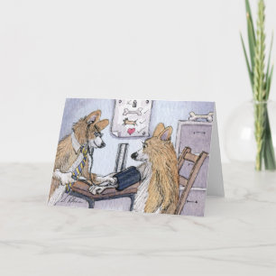 Doctor Welsh Corgi Hund Blutdruckkontrolle Karte