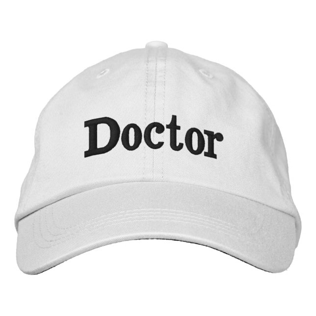 Doctor white baseball cap cotton casual  bestickte baseballkappe (Vorderseite)