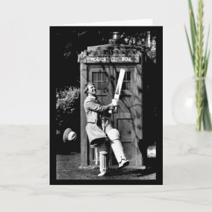 Doctor Who Peter Davison Cricket Tardis 1981 Tank Karte