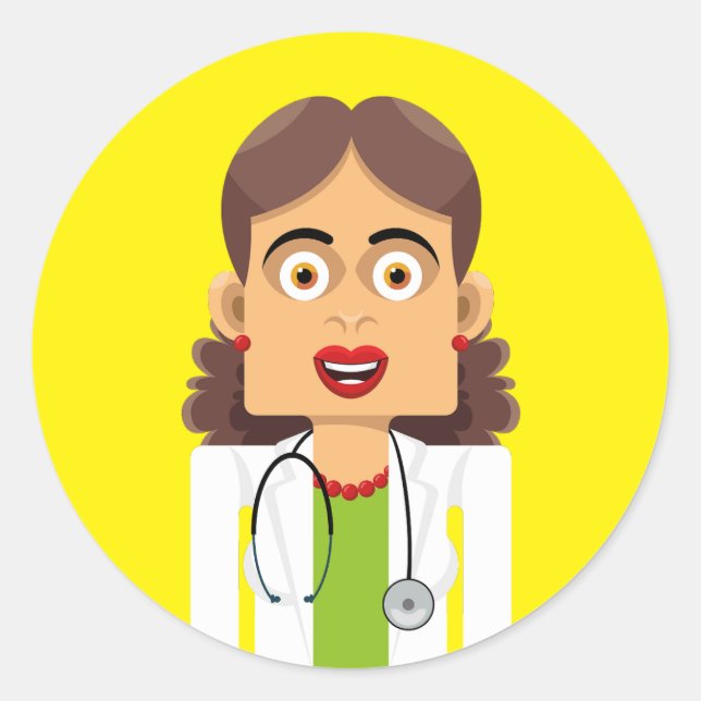 Doctora Runder Aufkleber (Vorderseite)