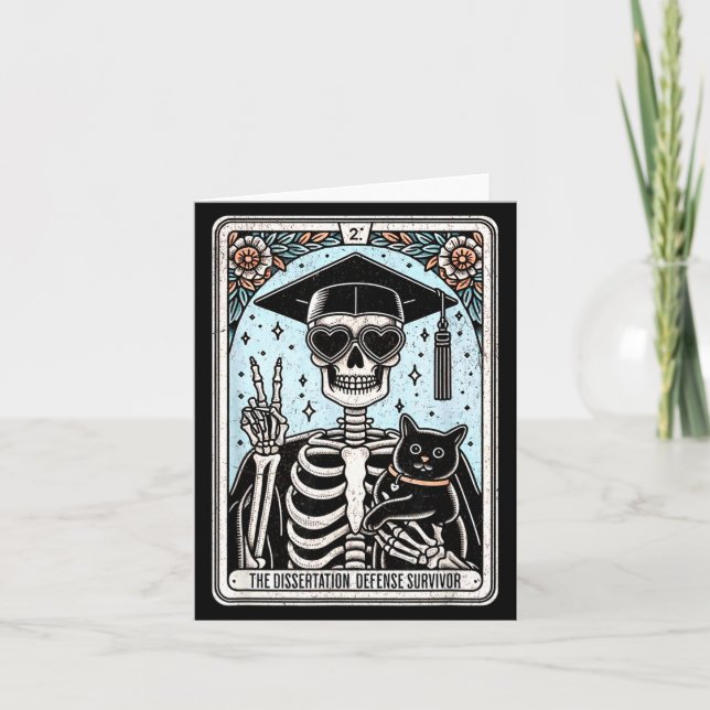 Doctorate Dissertation Phd Grad Tarot Illustration Karte (Vorderseite)