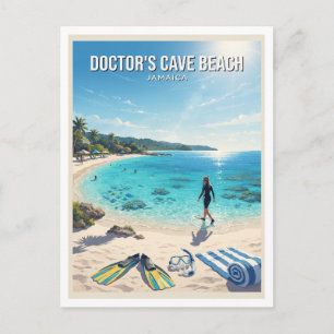 Doctor's Cave Beach Montego Bay Jamaika Andenken Postkarte