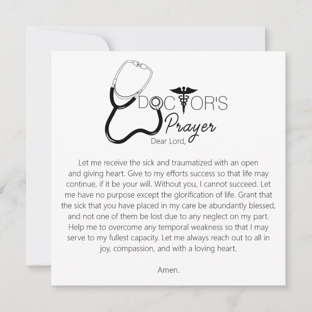 Doctors Prayer Karte (Vorderseite)