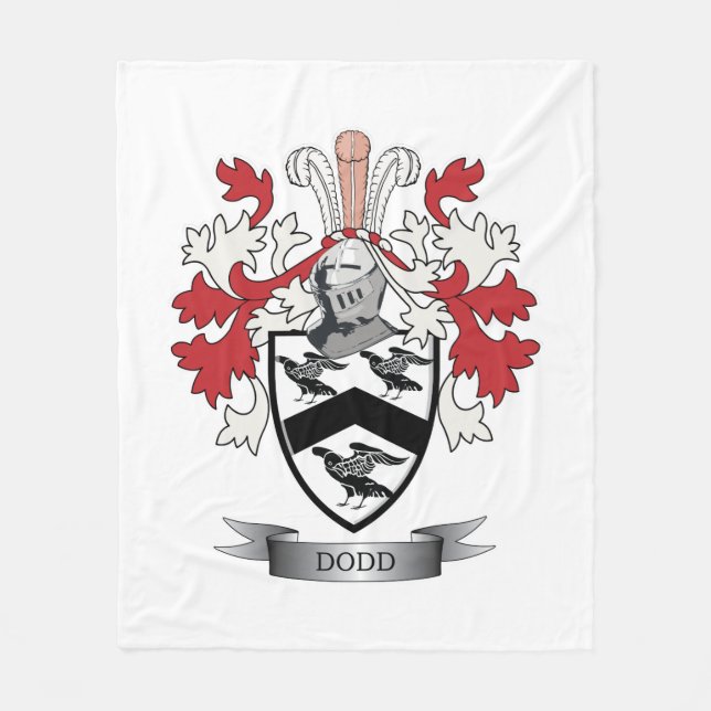 Dodd Familienwappen-Wappen Fleecedecke (Vorderseite)