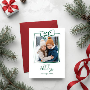 Doddle Hand Draw Bow Weihnachtsgebäck Foto Feiertagspostkarte