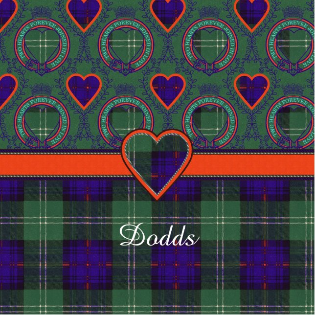 Dodds Clan karierter schottischer Kilt Tartan Fotoskulptur Schlüsselanhänger (Vorne)