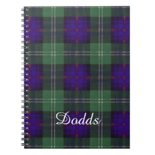 Dodds Clan karierter schottischer Kilt Tartan Notizblock