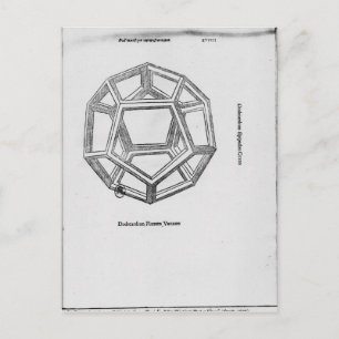 Dodecahedron aus "De Divina Proportione" Postkarte
