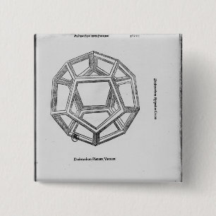 Dodecahedron, von 'De Divina Proportione' Button