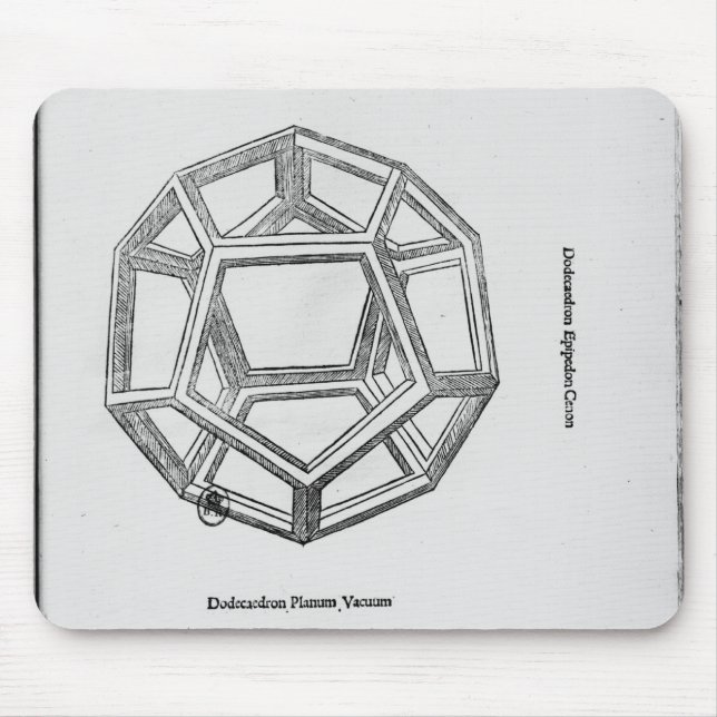 Dodecahedron, von 'De Divina Proportione' Mousepad (Vorne)