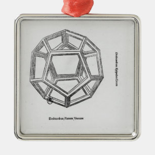 Dodecahedron, von 'De Divina Proportione' Ornament Aus Metall