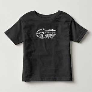 Dodge Challenger Auto Kurzarm-Crew-Neck Schwarz Kleinkind T-shirt