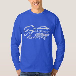 Dodge Challenger Auto Kurzarm Rundhals Schwarz T-Shirt