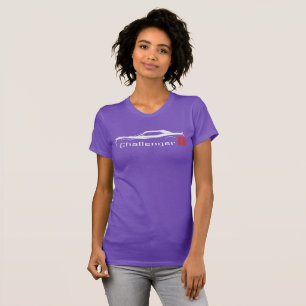 Dodge Challenger Muscle Car Amerikanische Flagge T T-Shirt