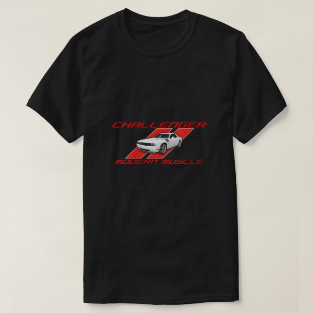 Dodge Challenger RT Moderne Muskeln T-Shirt (Design vorne)