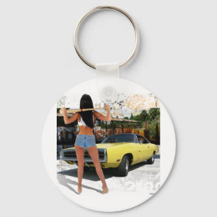Dodge Charger Chick Schlüsselanhänger