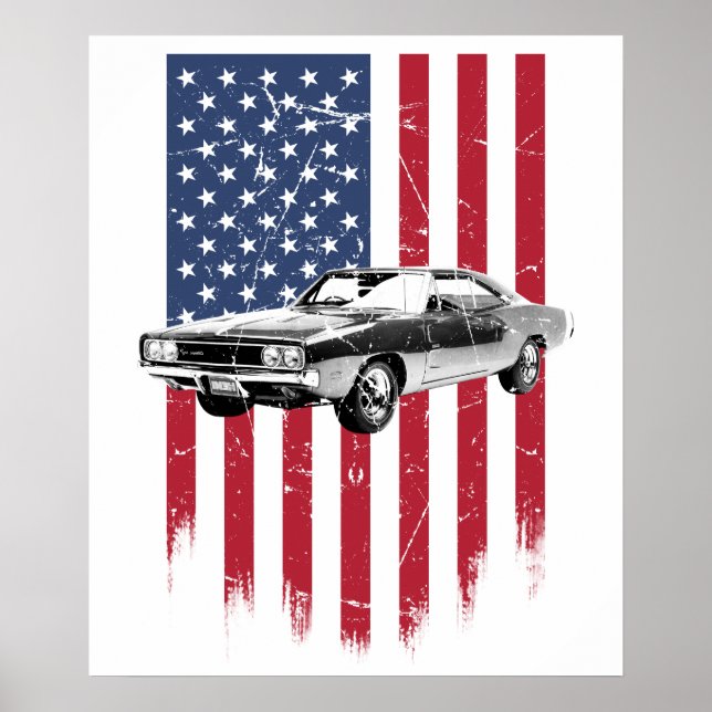 Dodge Charger Muscle Car Poster (Vorne)