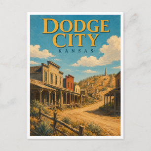 Dodge City Kansas Boot Hill GeoSaga Postkarte