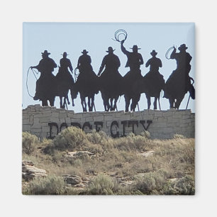 Dodge City, Kansas - Wild West Town Magnet