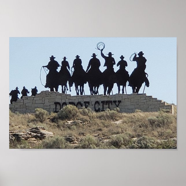 Dodge City, Kansas - Wild West Town Poster (Vorne)