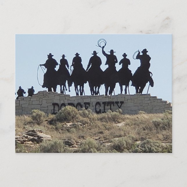 Dodge City, Kansas - Wild West Town Postkarte (Vorderseite)