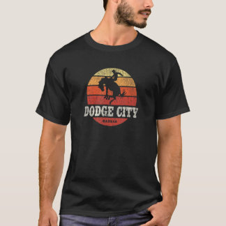 Dodge City KS Vintag Country Western Retro T-Shirt