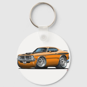 Dodge-Dämon-Orangen-Auto Schlüsselanhänger