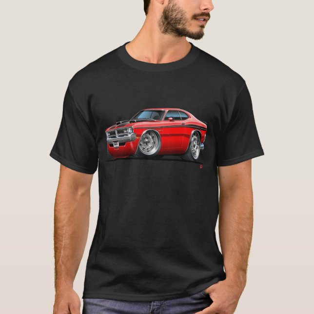 Dodge-Dämon-Rot-Auto T-Shirt (Vorderseite)