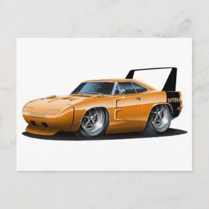 Dodge Daytona Orange Car Postkarte