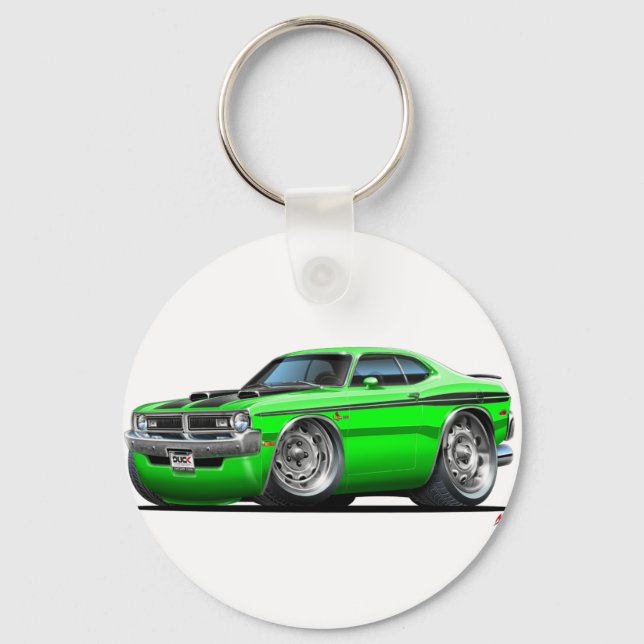 Dodge Demon Green Car Schlüsselanhänger (Vorderseite)