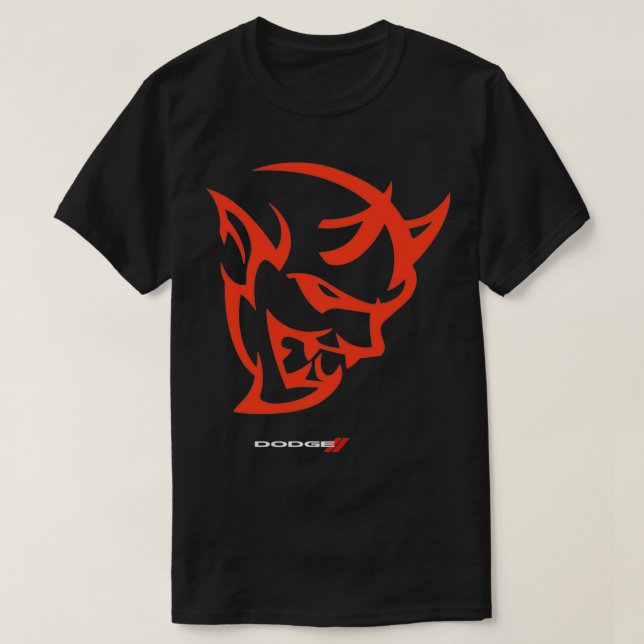 Dodge-Demon-Logo-Pullover T-Shirt (Design vorne)