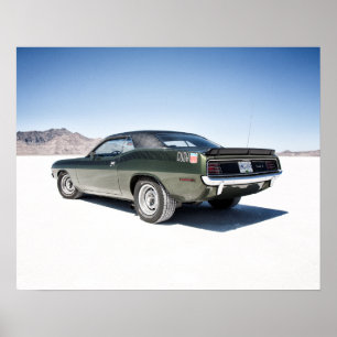 Dodge Hani cuda auf Bonneville Salinen Poster