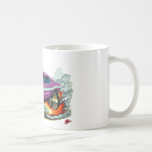 Dodge-Herausforderer-lila Auto 1970-72 Kaffeetasse (Rechts)
